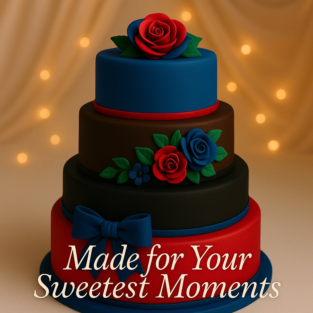 Confect Multipack of Royal Blue, Brown, Black and Red Sugarpaste 20 | Grocsy