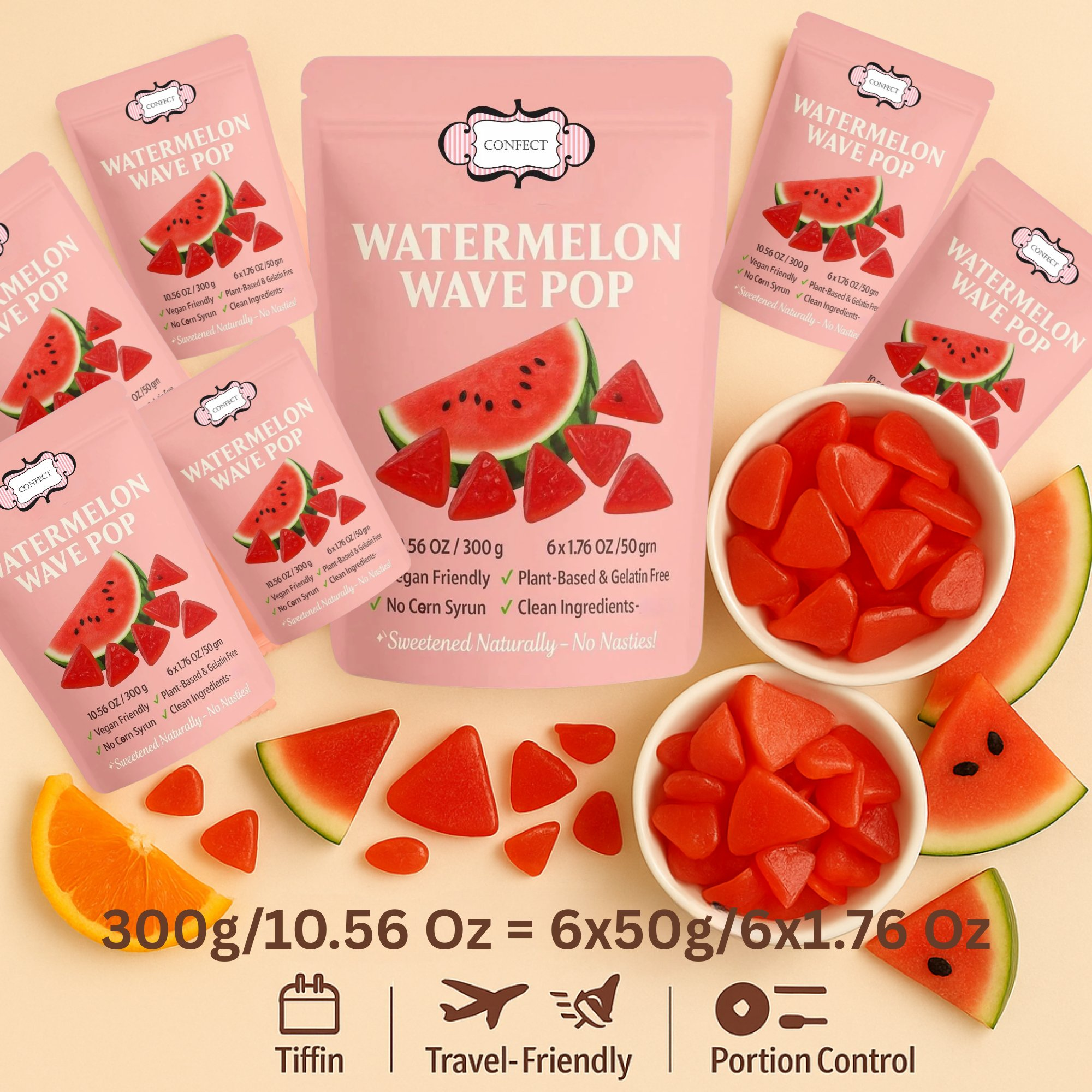 Confect Watermelon Wave Pop Gummies | Grocsy