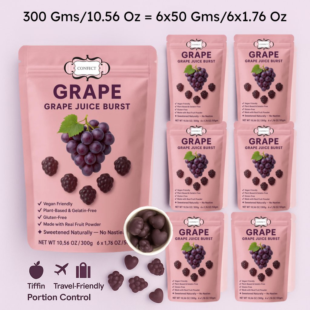 Confect Grape Juice Burst Gummies | Grocsy