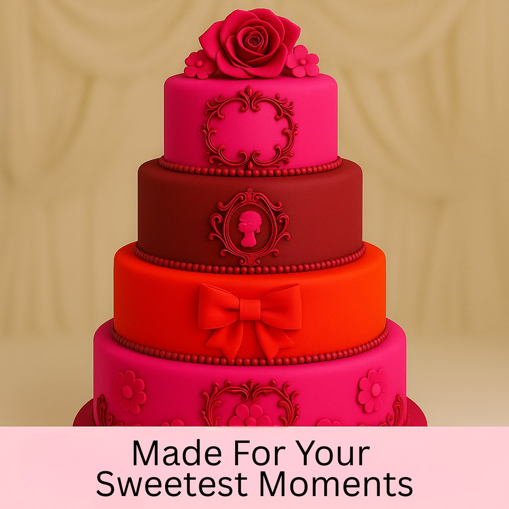 Confect Multipack of Magenta, Burgundy, Red and Neon Pink Sugarpaste 30 | Grocsy