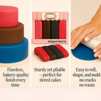 Confect Multipack of Royal Blue, Brown, Black and Red Sugarpaste 20 | Grocsy