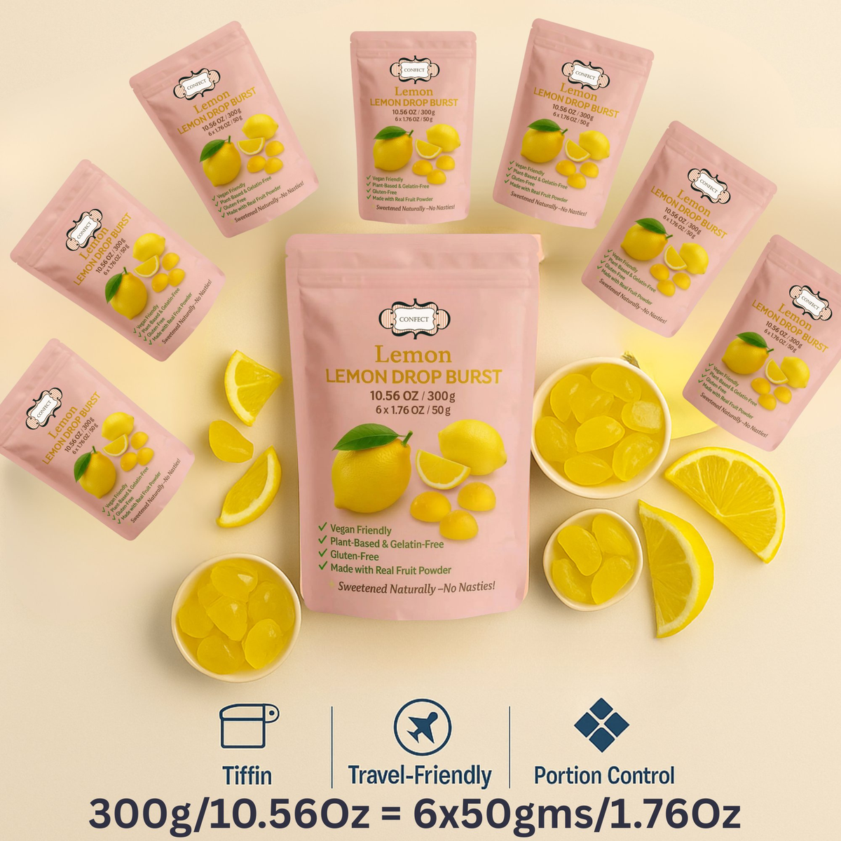Confect Lemon Drop Burst Gummies | Grocsy