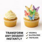 Confect Multicolor | Pack of 56 Edible Wafer Paper Butterflies | Grocsy