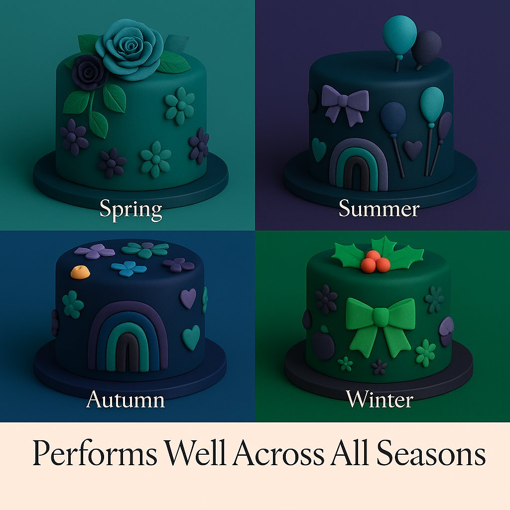 Confect Multipack of Emerald Green, Black, Navy Blue and Purple Sugarpaste 25 | Grocsy
