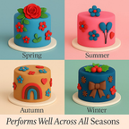 Confect Multipack of Royal Blue, Brown, Black and Red Sugarpaste 20 | Grocsy