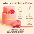 Confect Multipack of Blush Pink, Peach, Neon Pink and Fuchsia Pink Sugarpaste 21 | Grocsy