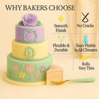 Confect Multipack of Lemon Yellow, Lavender, Blush pink and Mint Green Sugarpaste 01 | Grocsy