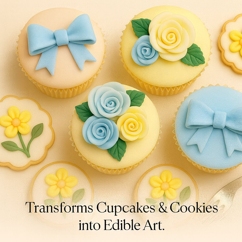 Confect Multipack of Pea Green, Skin, Lemon Yellow and Baby Blue Sugarpaste 29 | Grocsy