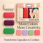 Confect Multipack of White, Hot pink, purple and Emerald green Sugarpaste 17 | Grocsy
