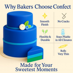 Confect Multipack of White, Electric Blue, Emerald Green and Royal Blue Sugarpaste 23 | Grocsy
