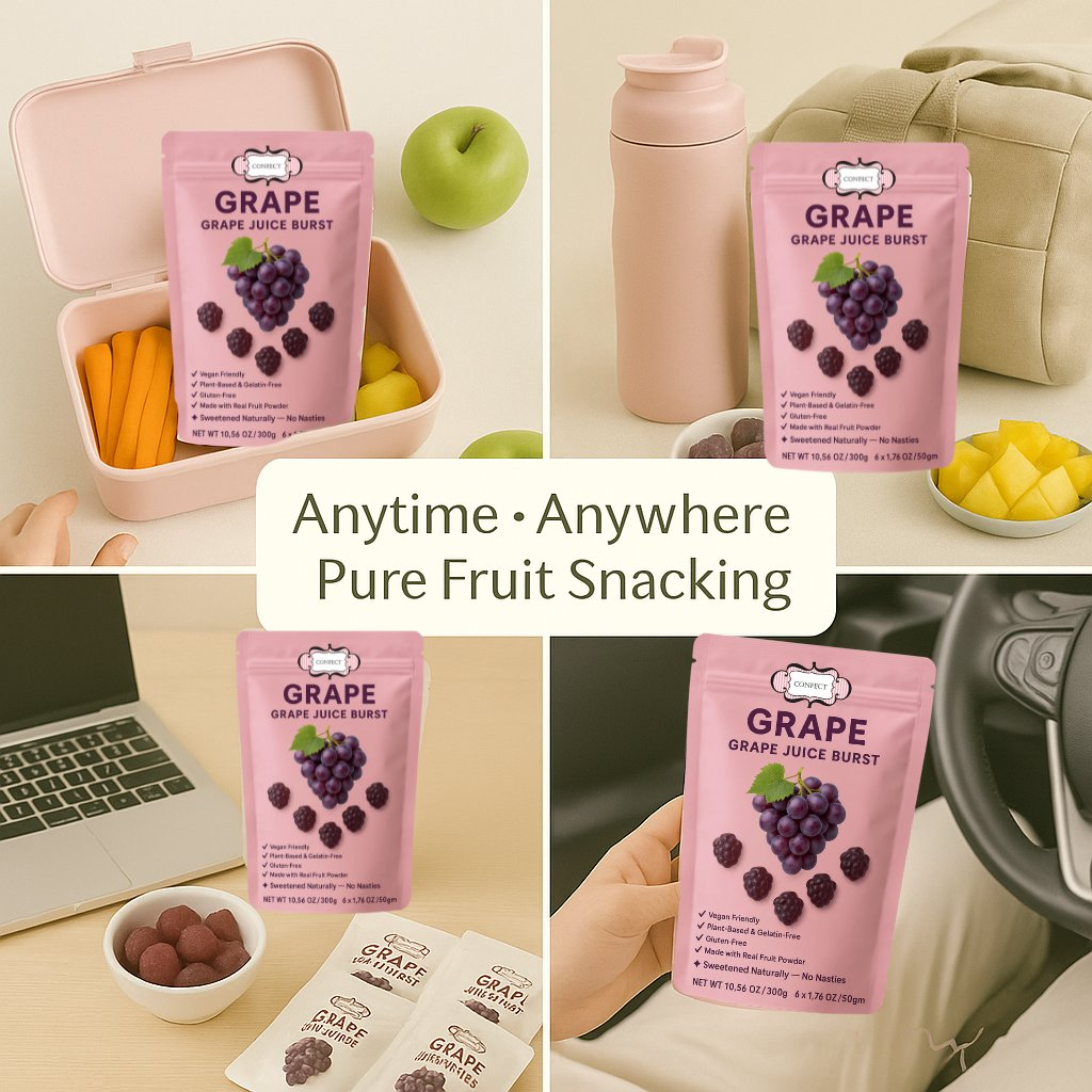 Confect Grape Juice Burst Gummies | Grocsy