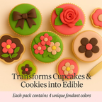 Confect Multipack of Brown, Skin, Lime Green and Neon Pink Sugarpaste 26 | Grocsy