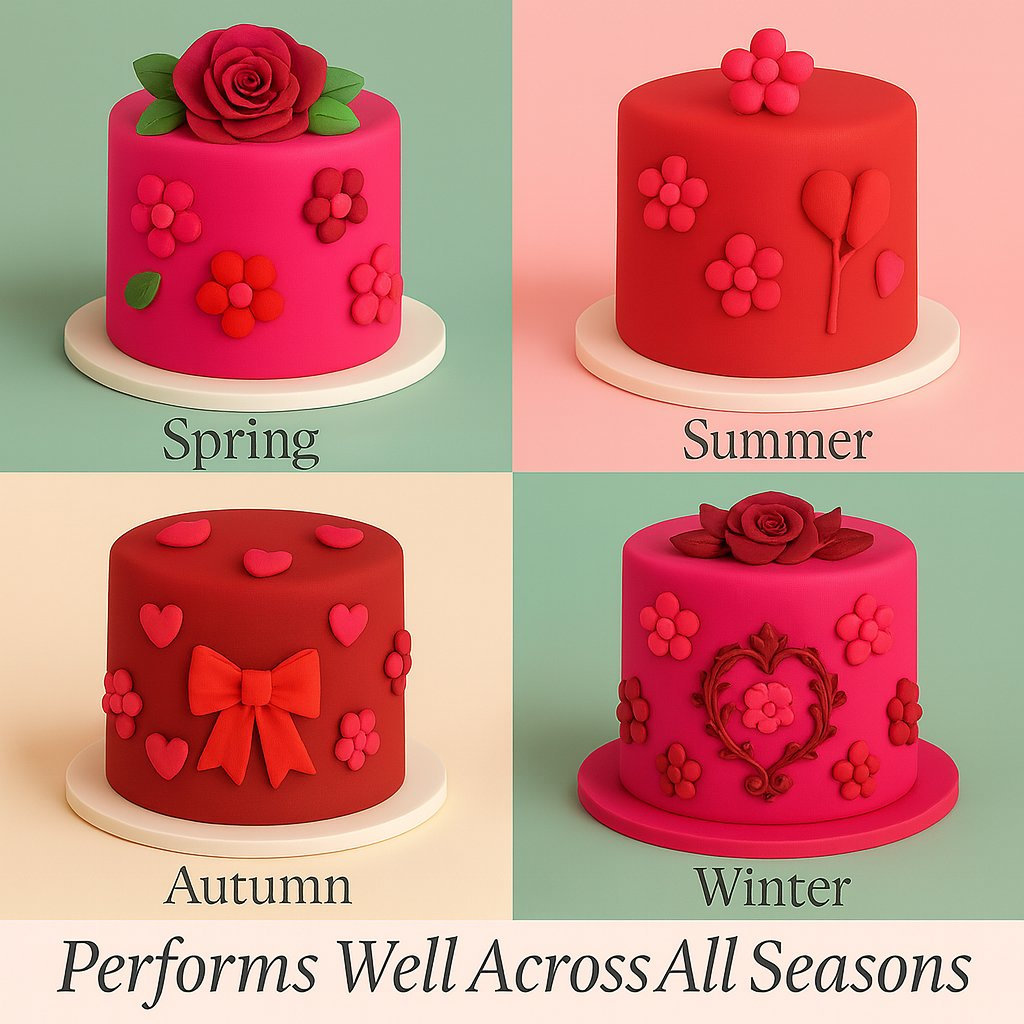 Confect Multipack of Magenta, Burgundy, Red and Neon Pink Sugarpaste 30 | Grocsy