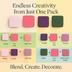 Confect Multipack of White, Hot pink, purple and Emerald green Sugarpaste 17 | Grocsy