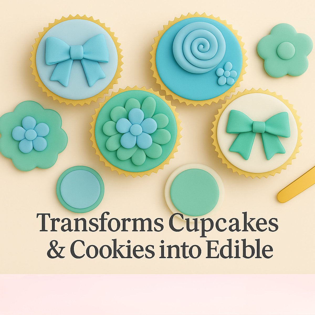Confect Multipack of Baby Blue, Electric Blue, Ivory and Teal Sugarpaste 11 | Grocsy