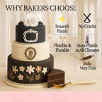 Confect Multipack of Black, White, Skin and Brown Sugarpaste 04 | Grocsy