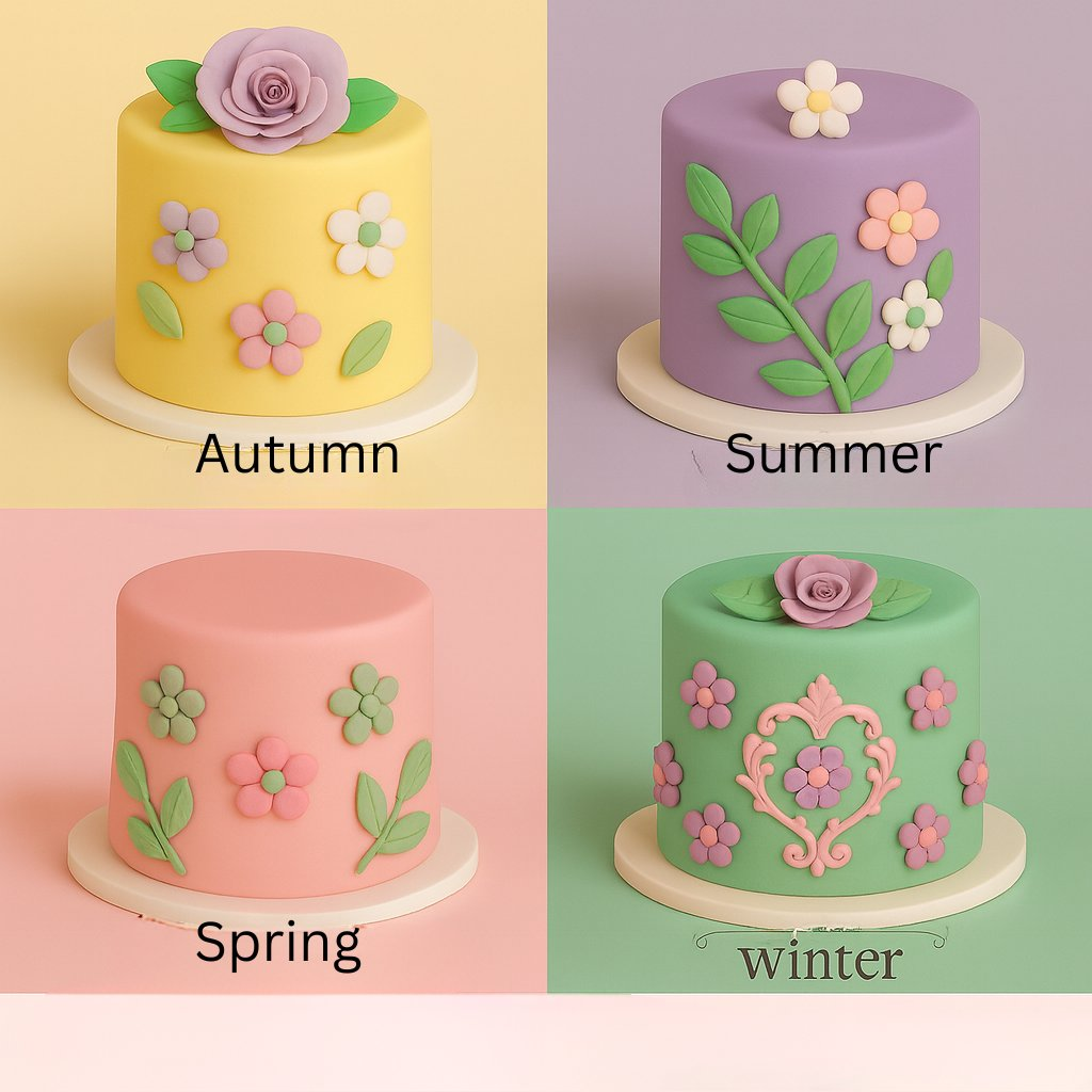 Confect Multipack of Lemon Yellow, Lavender, Blush pink and Mint Green Sugarpaste 01 | Grocsy