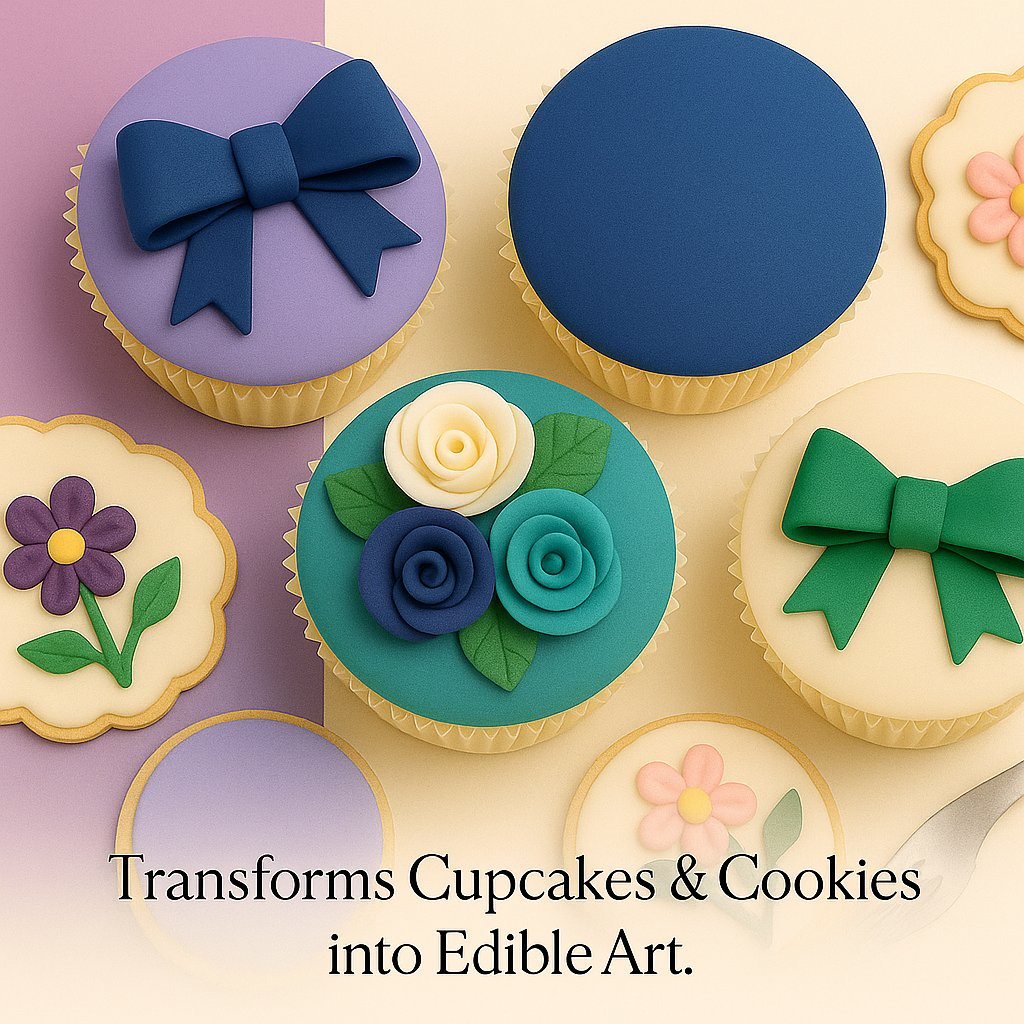 Confect Multipack of Lavender, Navy Blue, Teal and Skin Sugarpaste 15 | Grocsy