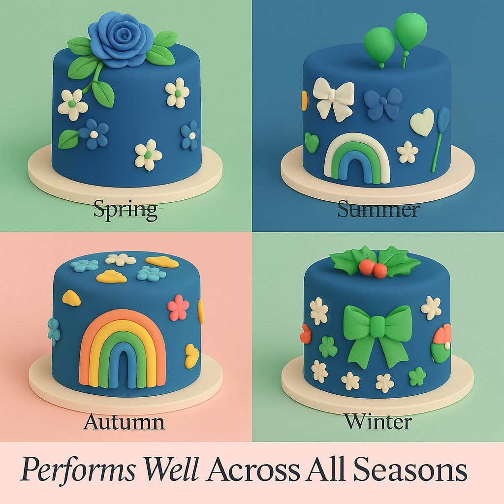 Confect Multipack of White, Electric Blue, Emerald Green and Royal Blue Sugarpaste 23 | Grocsy