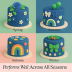 Confect Multipack of White, Electric Blue, Emerald Green and Royal Blue Sugarpaste 23 | Grocsy
