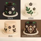 Confect Multipack of Black, White, Skin and Brown Sugarpaste 04 | Grocsy