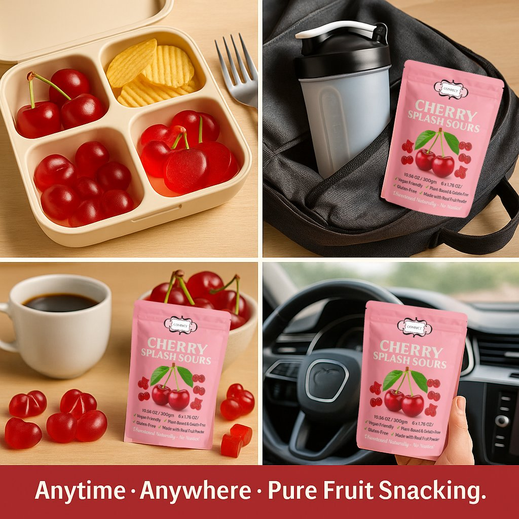 Confect Cherry Splash Sours Gummies | Grocsy