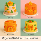 Confect Multipack of Ivory, Orange, Fluorescent orange and Yellow Sugarpaste 18 | Grocsy