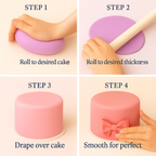 Confect Multipack of Melon Pink, Purple, Fuschia Pink and Old rose Sugarpaste 06 | Grocsy