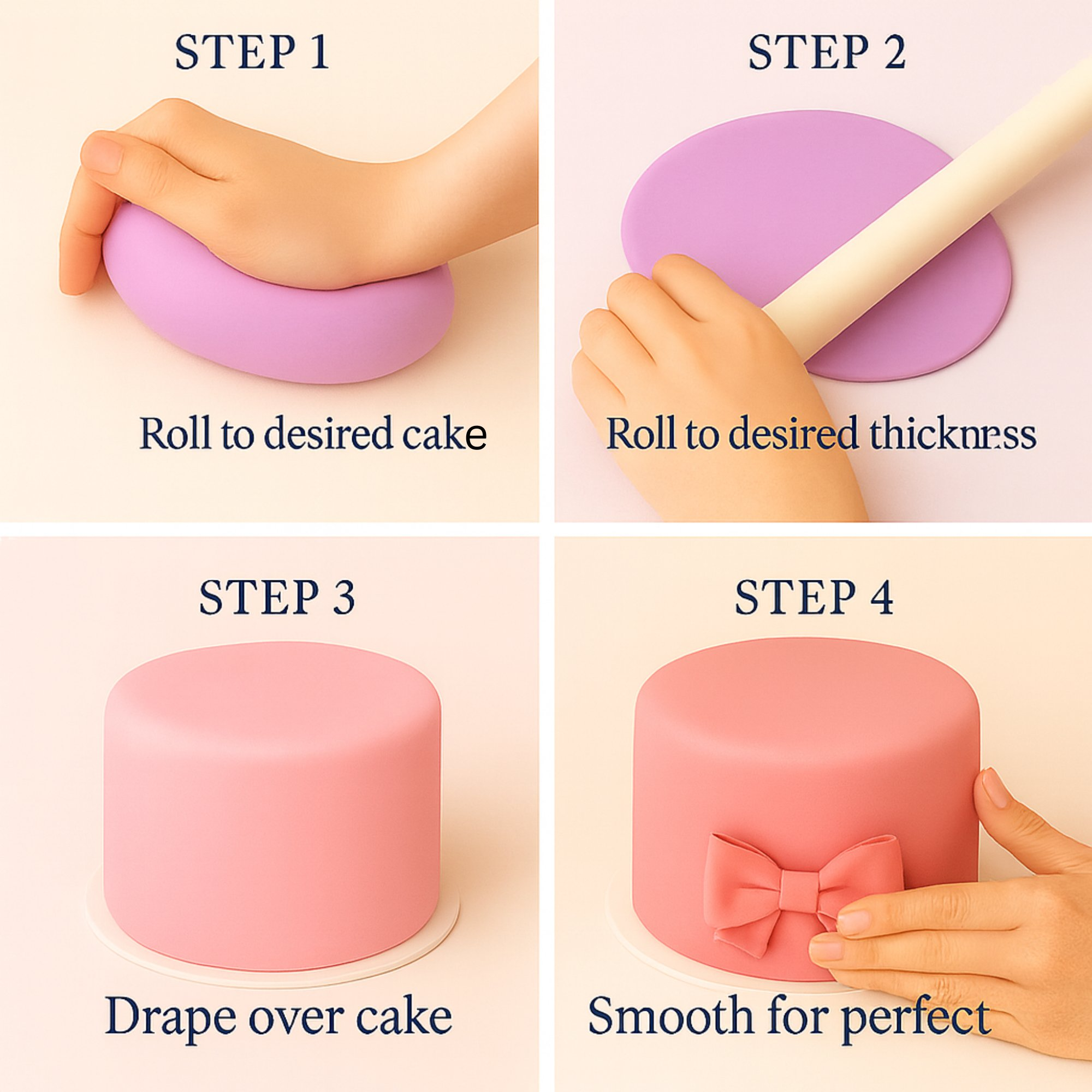 Confect Multipack of Melon Pink, Purple, Fuschia Pink and Old rose Sugarpaste 06 | Grocsy
