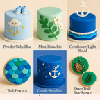 Confect Multipack of White, Electric Blue, Emerald Green and Royal Blue Sugarpaste 23 | Grocsy