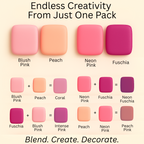 Confect Multipack of Blush Pink, Peach, Neon Pink and Fuchsia Pink Sugarpaste 21 | Grocsy