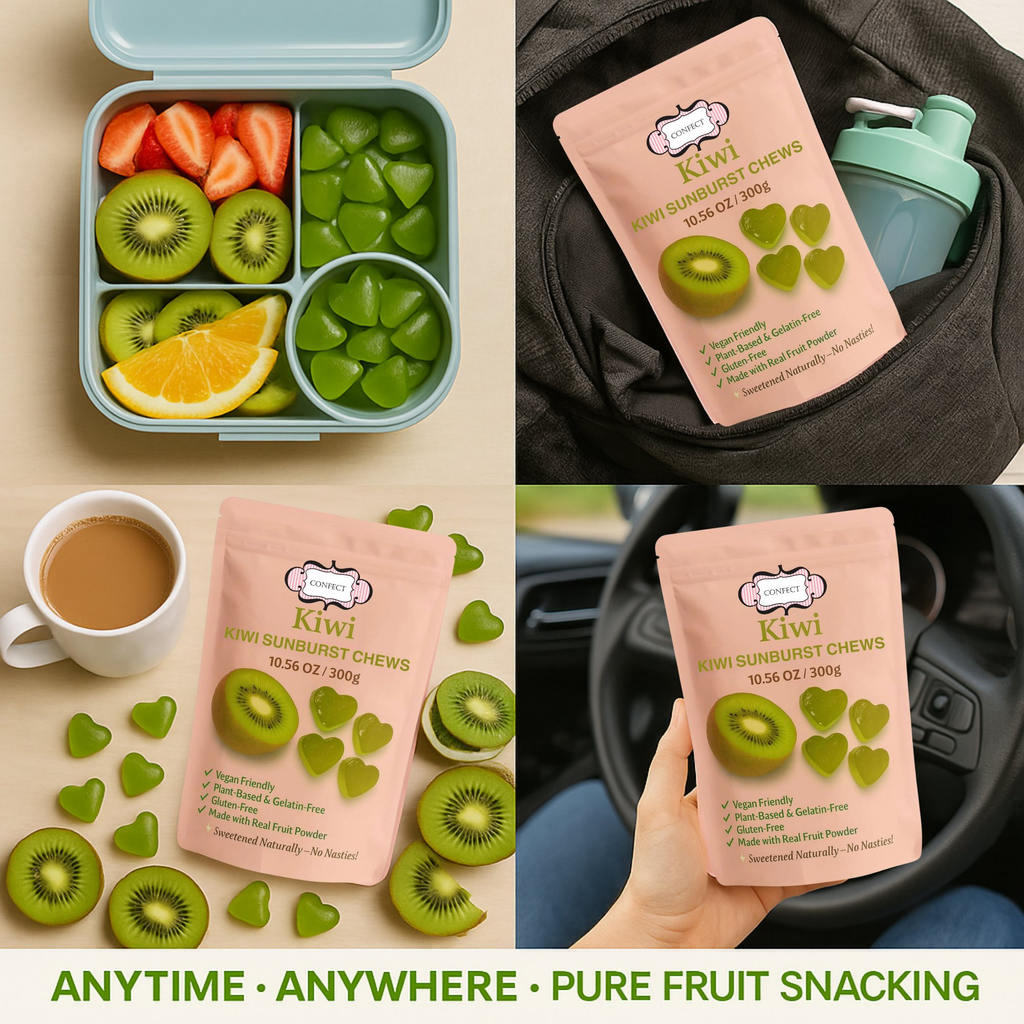 Confect Kiwi Sunburst Chews Gummies | Grocsy
