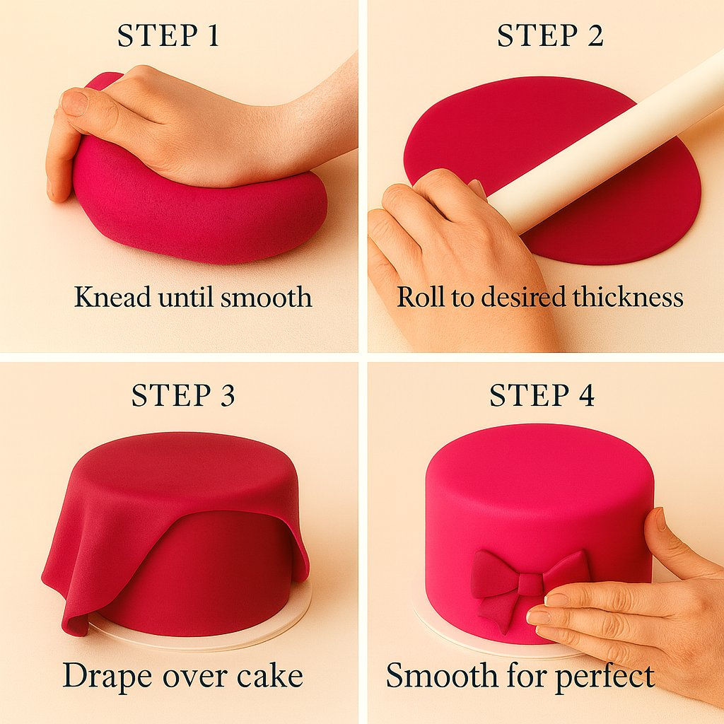 Confect Multipack of Magenta, Burgundy, Red and Neon Pink Sugarpaste 30 | Grocsy