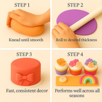 Confect Multipack of Orange, Hot pink, Red and Purple Sugarpaste 13 | Grocsy