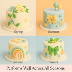 Confect Multipack of Pea Green, Skin, Lemon Yellow and Baby Blue Sugarpaste 29 | Grocsy