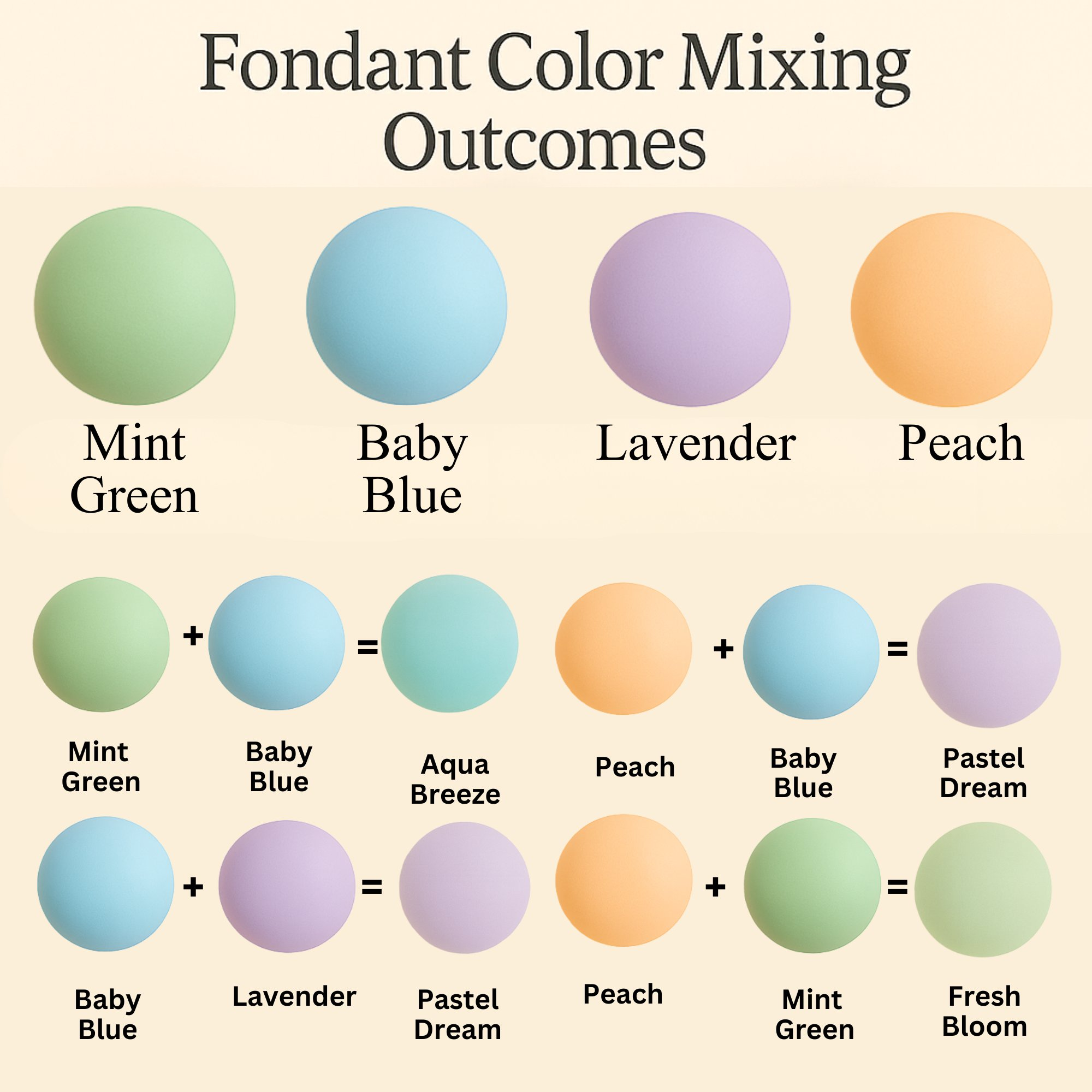 Confect Multipack of Mint green, Baby Blue, Lavender and Peach Sugarpaste 09 | Grocsy