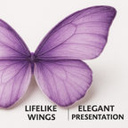 Confect Purple | Pack of 56 Edible Wafer Paper Butterflies | Grocsy