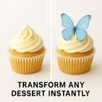 Confect Sky Blue | Pack of 56 Edible Wafer Paper Butterflies | Grocsy