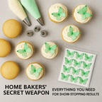 Confect Mint Green | Pack of 56 Edible Wafer Paper Butterflies | Grocsy