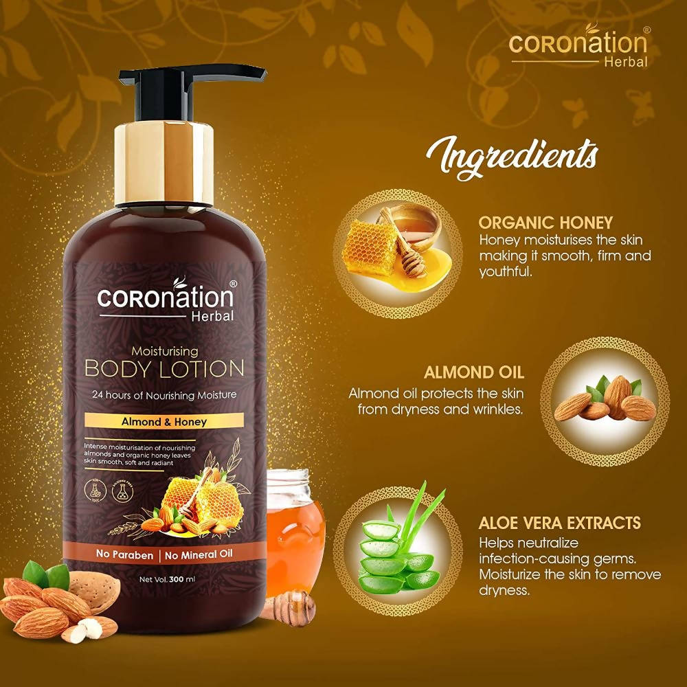 Coronation Herbal Almond & Honey Moisturising Body Lotion | Grocsy