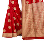 Vamika Red Weaving Banarasi Jacquard Saree | Grocsy