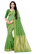 Vamika Green Weaving Banarasi Jacquard Saree | Grocsy