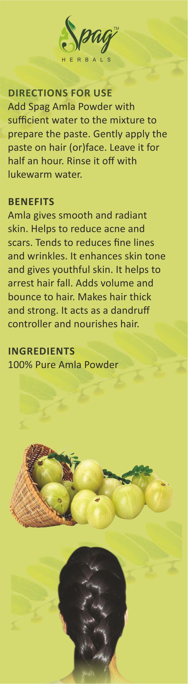 Spag Herbals Premium Amla Powder | Grocsy