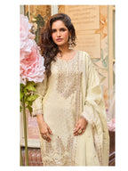 Aarshi Fashions Ivory Shimmer Silk Full Stitched Sharara Suits | Grocsy