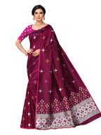 Vamika Weaving Banarasi Jacquard Maroon Kanjivaram Saree | Grocsy