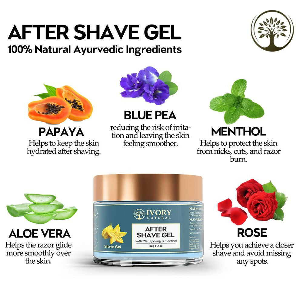 Ivory Natural After Shave Gel For Gentle Post-Shave, Reduced Facial Worries | Grocsy