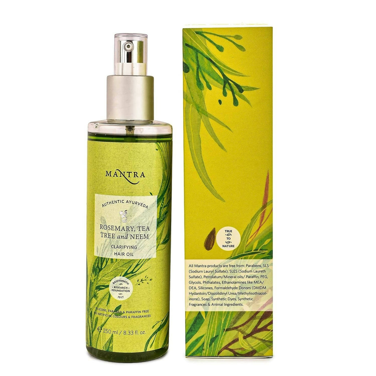 Mantra Herbal Rosemary, Tea Tree and Neem Clarifying Hair Oil | Grocsy
