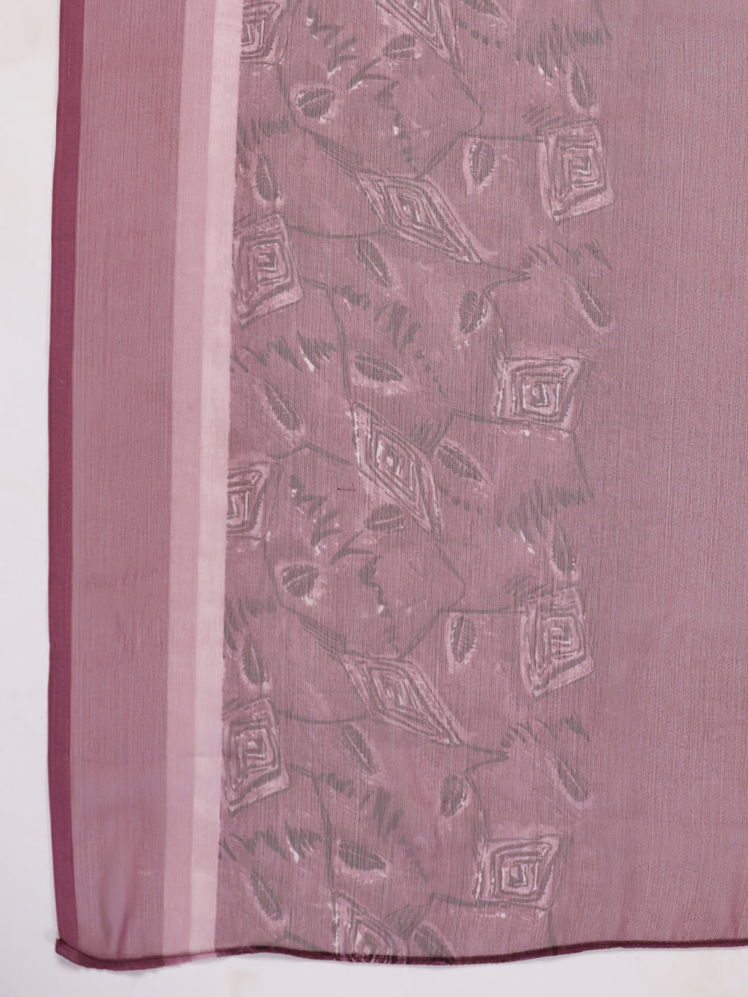 Janasya Regular Biscuit Slub Violet Abstract Tie-Up Neck Kurta,Bottom & Dupatta | Grocsy