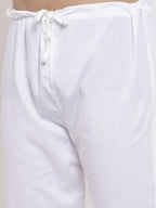 Jompers Men's Grey & White Solid Kurta with Churidar | Grocsy