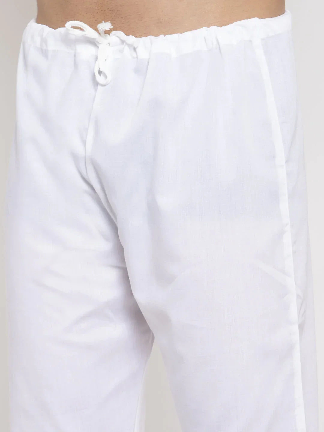 Jompers Men's Navy-Blue & White Solid Kurta with Churidar | Grocsy